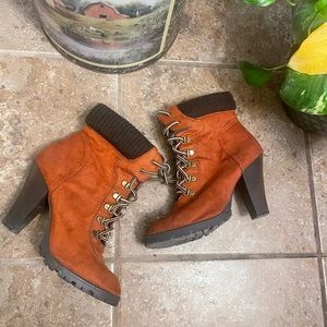 Women’s Fall heels orange boots